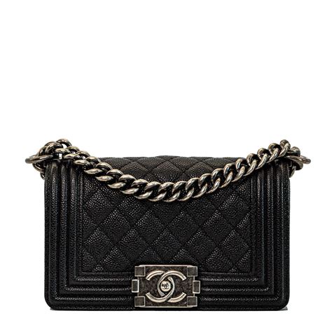 chanel boy small black